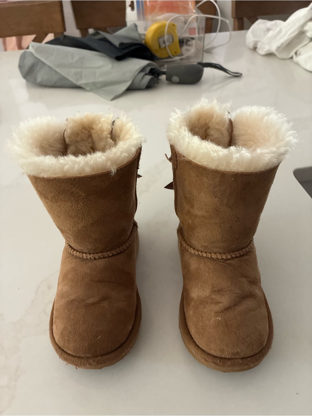 UGG Chestnut Kids Shearling-Lined Winter Boots